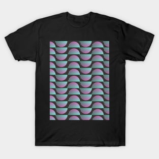 80s Gradient Arch Pattern - Vaporwave T-Shirt